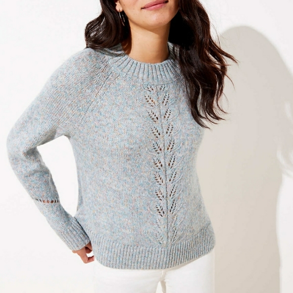 LOFT Sweaters - LOFT Blue multi-colored sweater